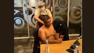 Topless Perks AirAsia CEO sits in board meet getting a massage trolled on social media