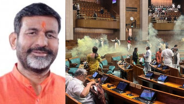 Hero of the House: BJP MP RK Singh Patel hammered down one of the Lok Sabha intruders by neck catch