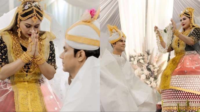Randeep Hooda, Lin Laishram share first pics from wedding as husband and wife - India Today